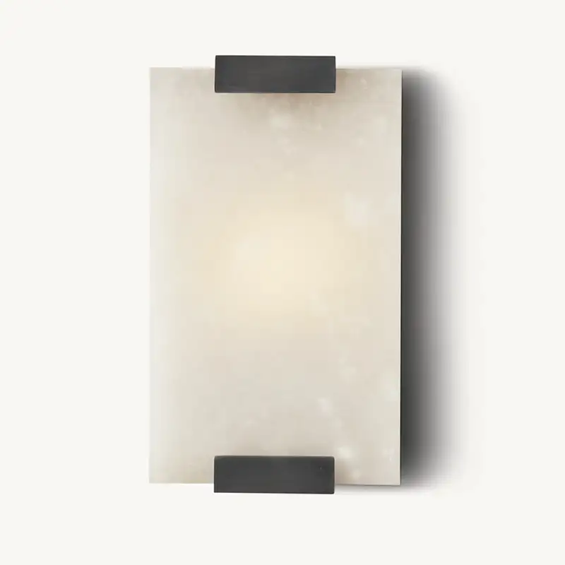Hand-Carved Alabaster Sconce