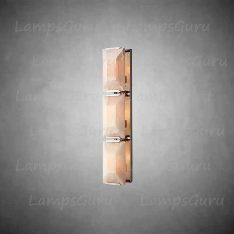Harlowa Calcite Triple Sconce