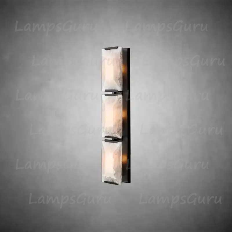 Harlowa Calcite Triple Sconce