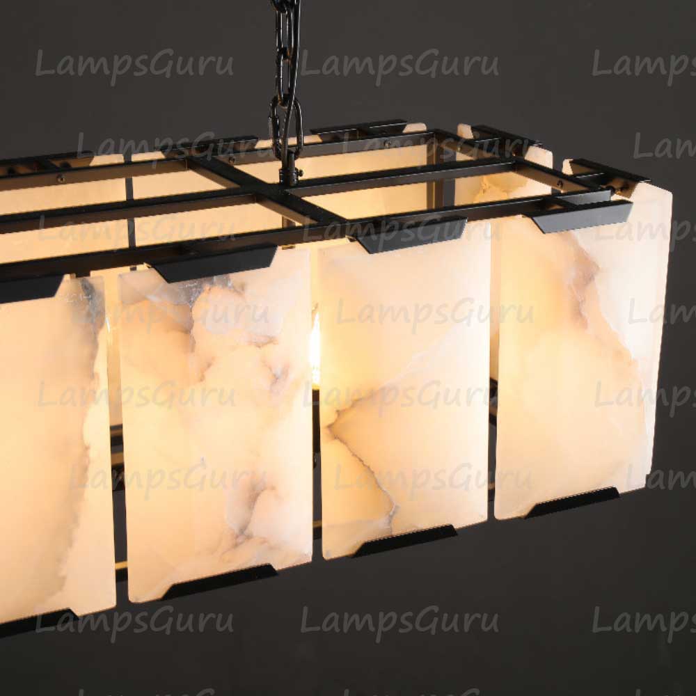 Harlowa Calcite Rectangular Chandelier 54"