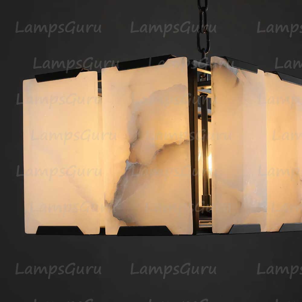 Harlowa Calcite Rectangular Chandelier 54"