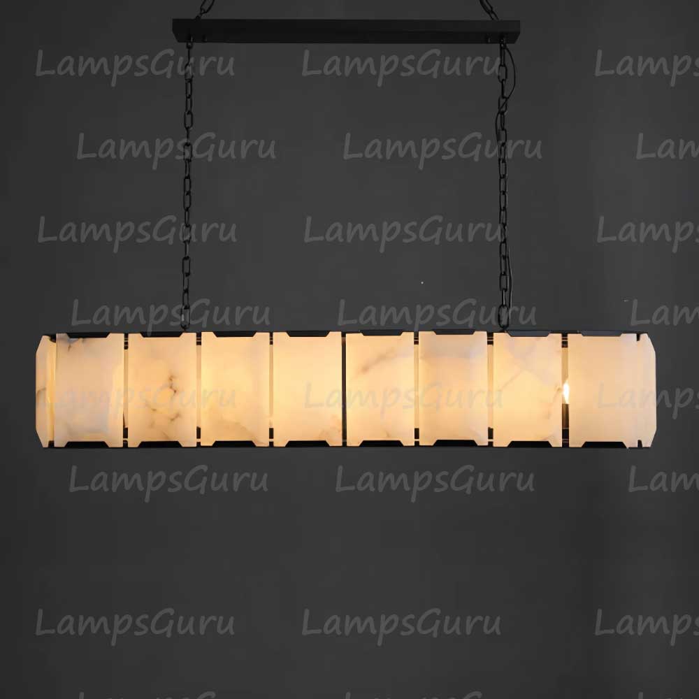 Harlowa Calcite Rectangular Chandelier 54"