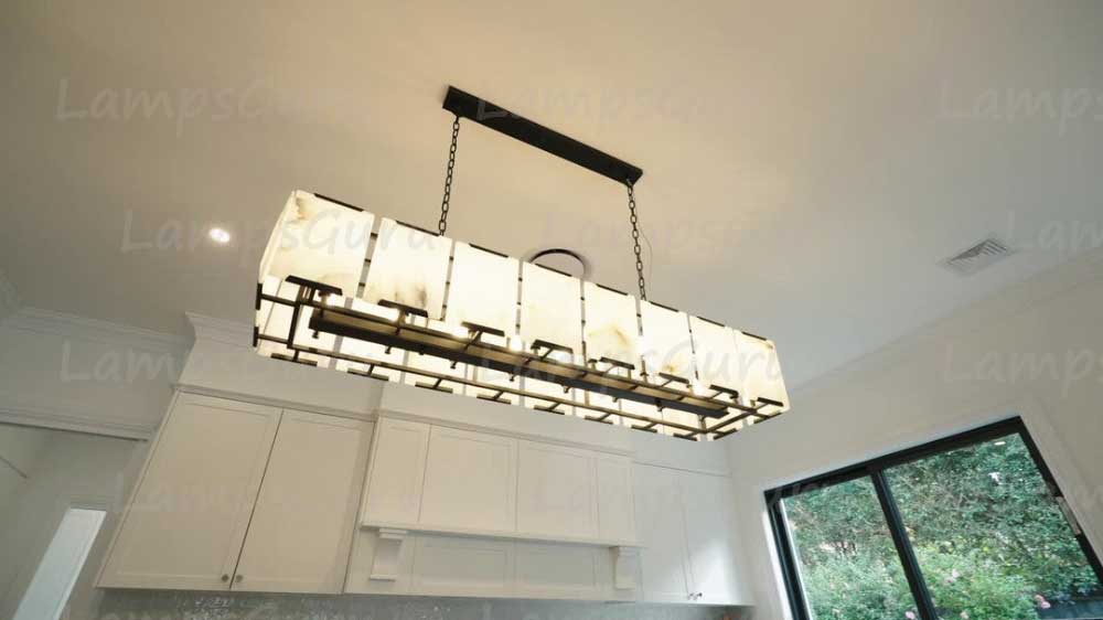 Harlowa Calcite Rectangular Chandelier 54"