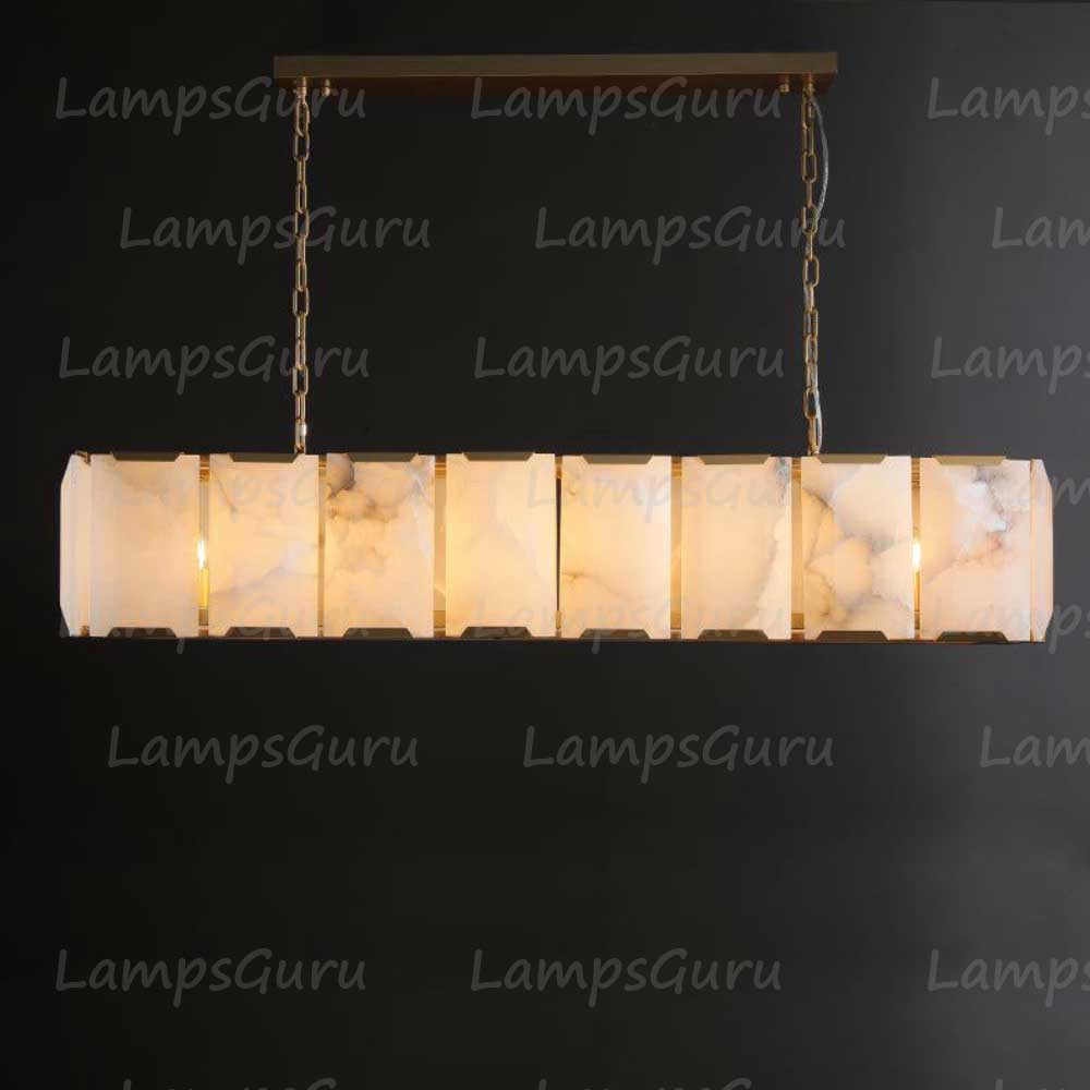 Harlowa Calcite Rectangular Chandelier 54"