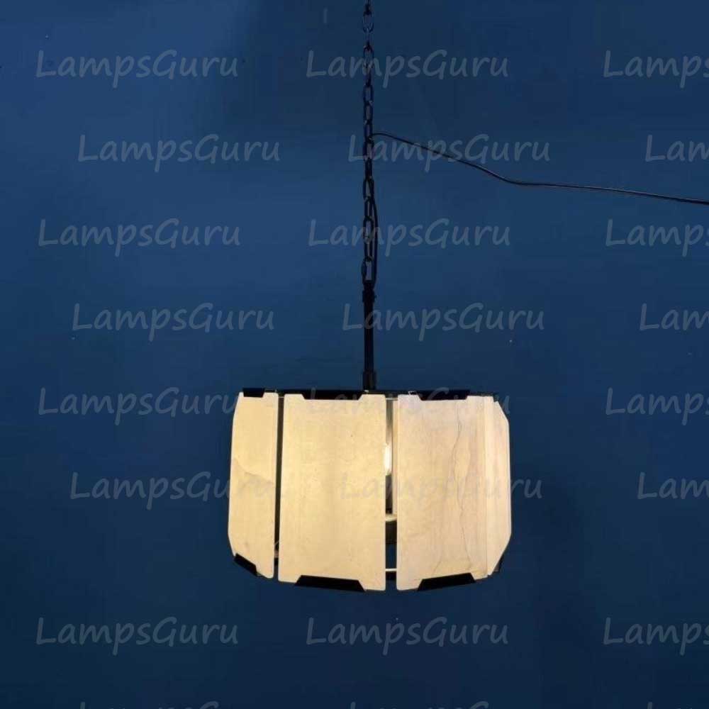 Harlowa Calcite Round Chandelier 19"