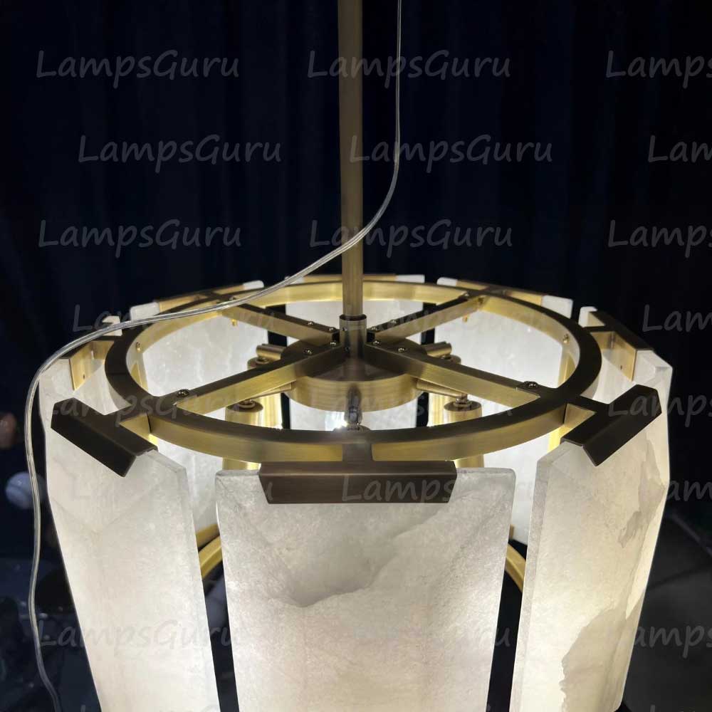 Harlowa Calcite Round Chandelier 19"
