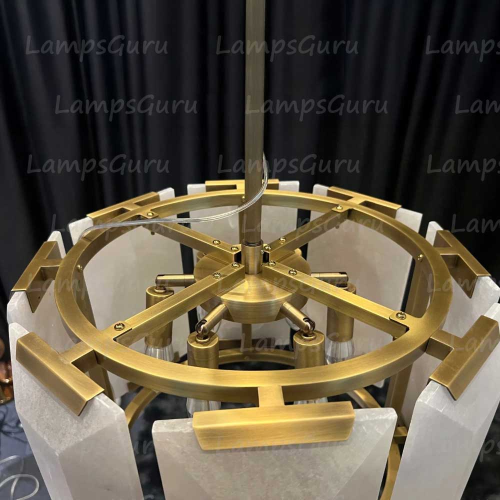 Harlowa Calcite Round Chandelier 19"