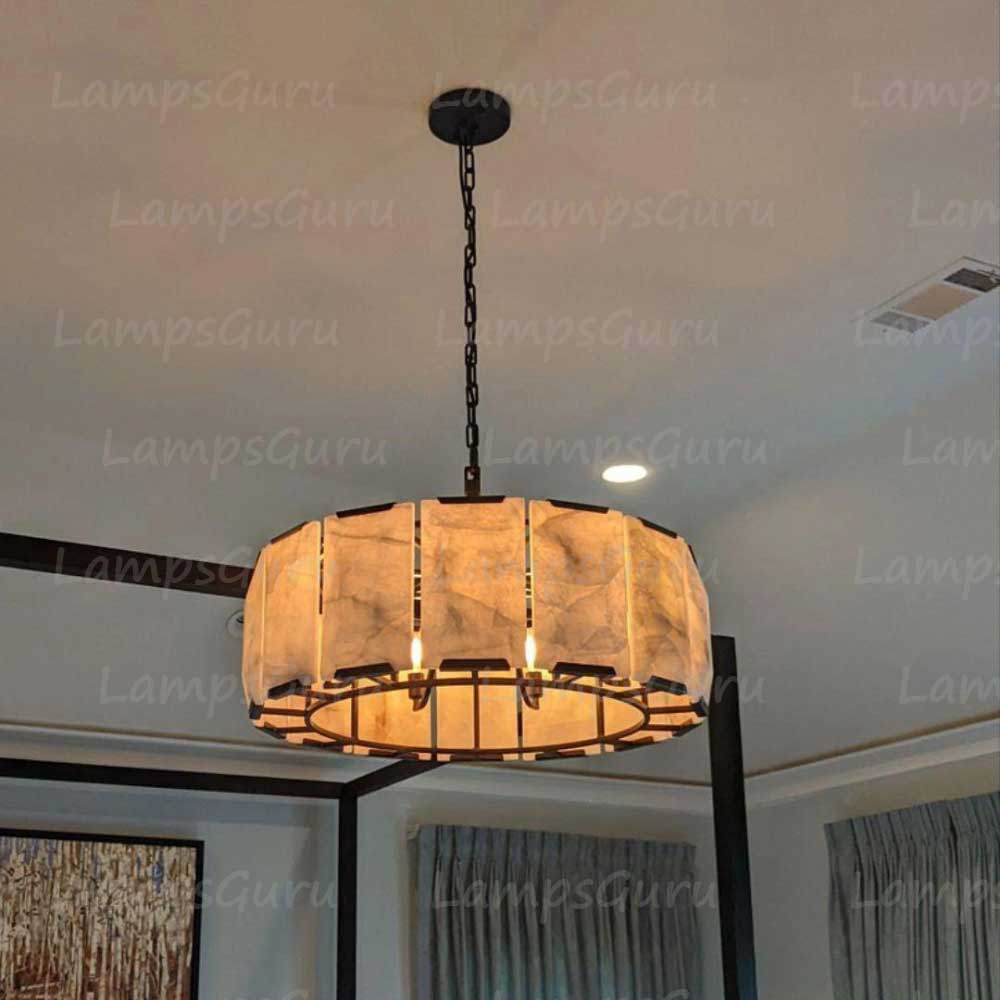 Harlowa Calcite Round Chandelier 31"