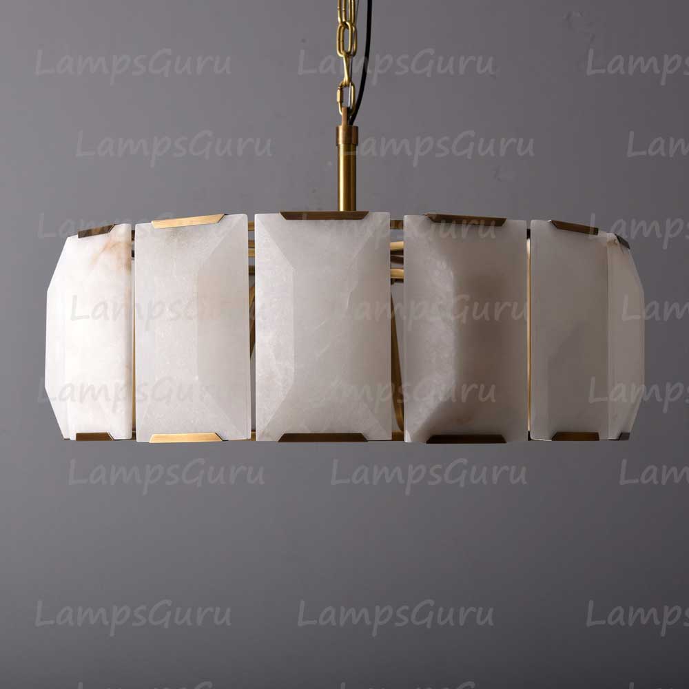 Harlowa Calcite Round Chandelier 31"