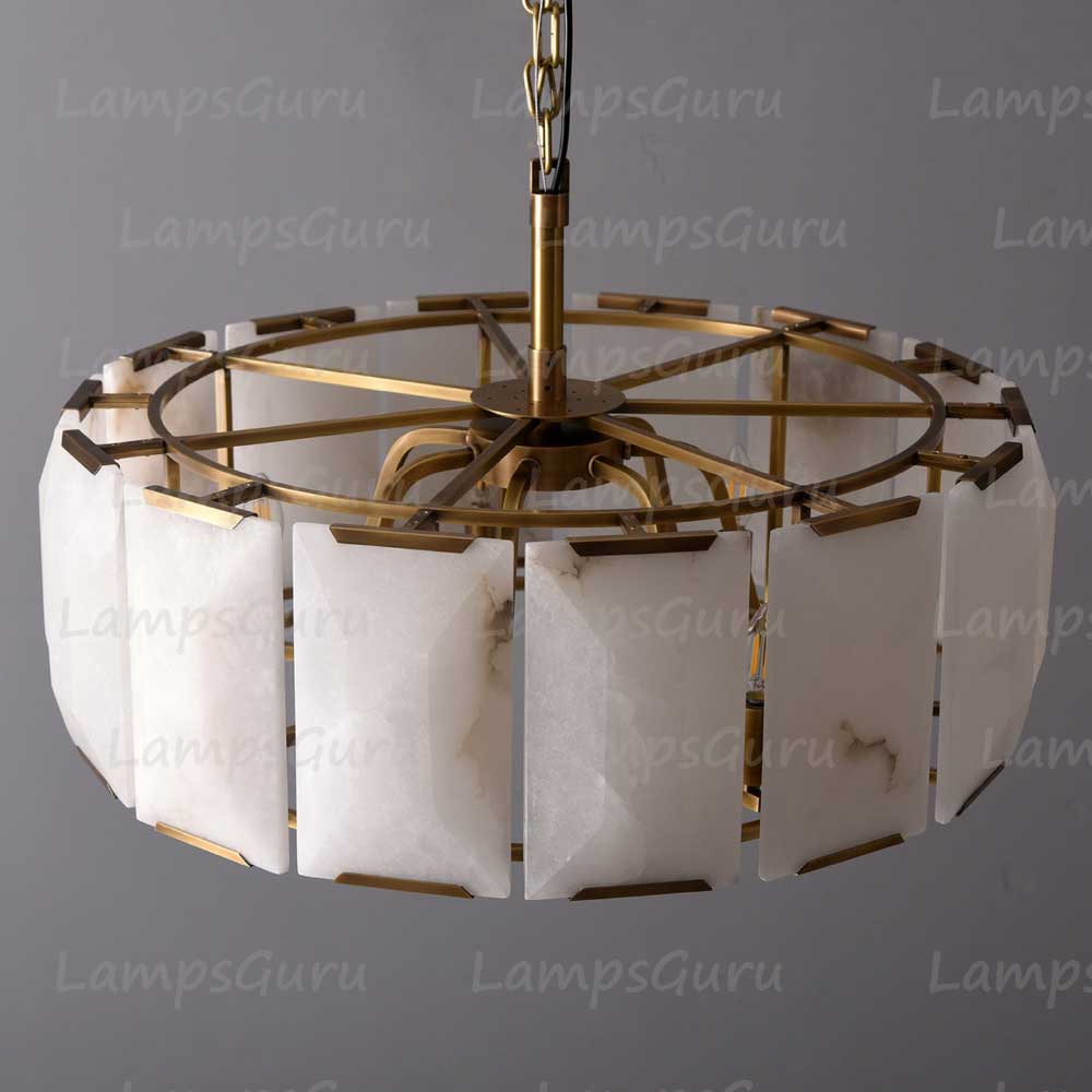 Harlowa Calcite Round Chandelier 31"