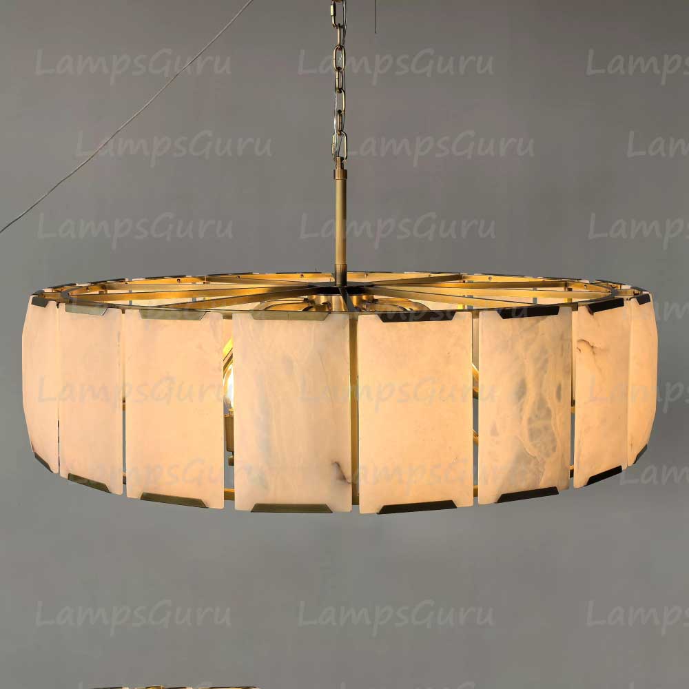 Harlowa Calcite Round Chandelier 43"