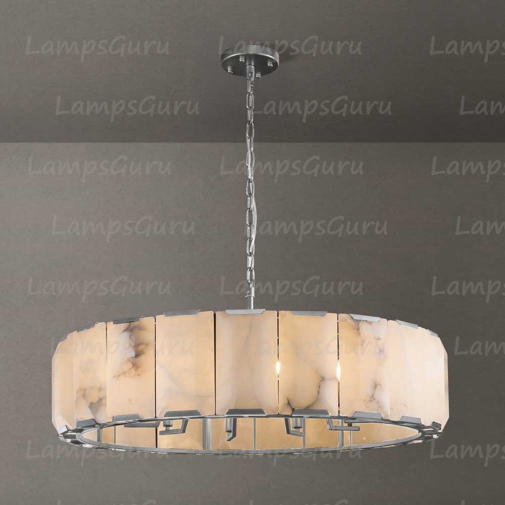 Harlowa Calcite Round Chandelier 43"