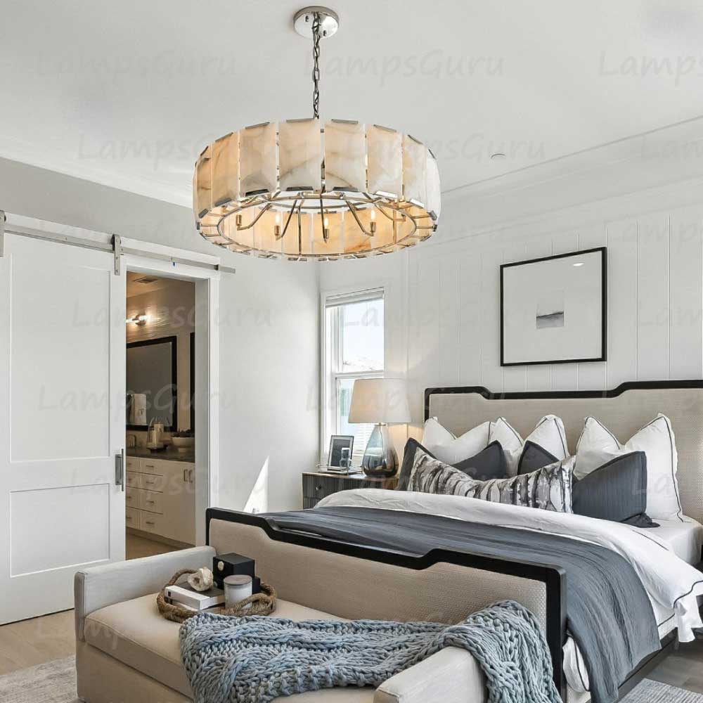 Harlowa Calcite Round Chandelier 43"