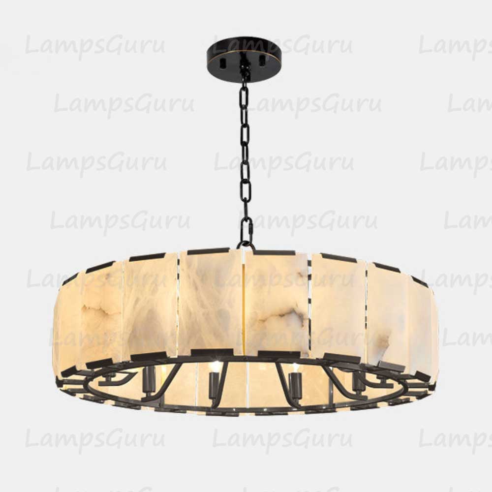 Harlowa Calcite Round Chandelier 43"