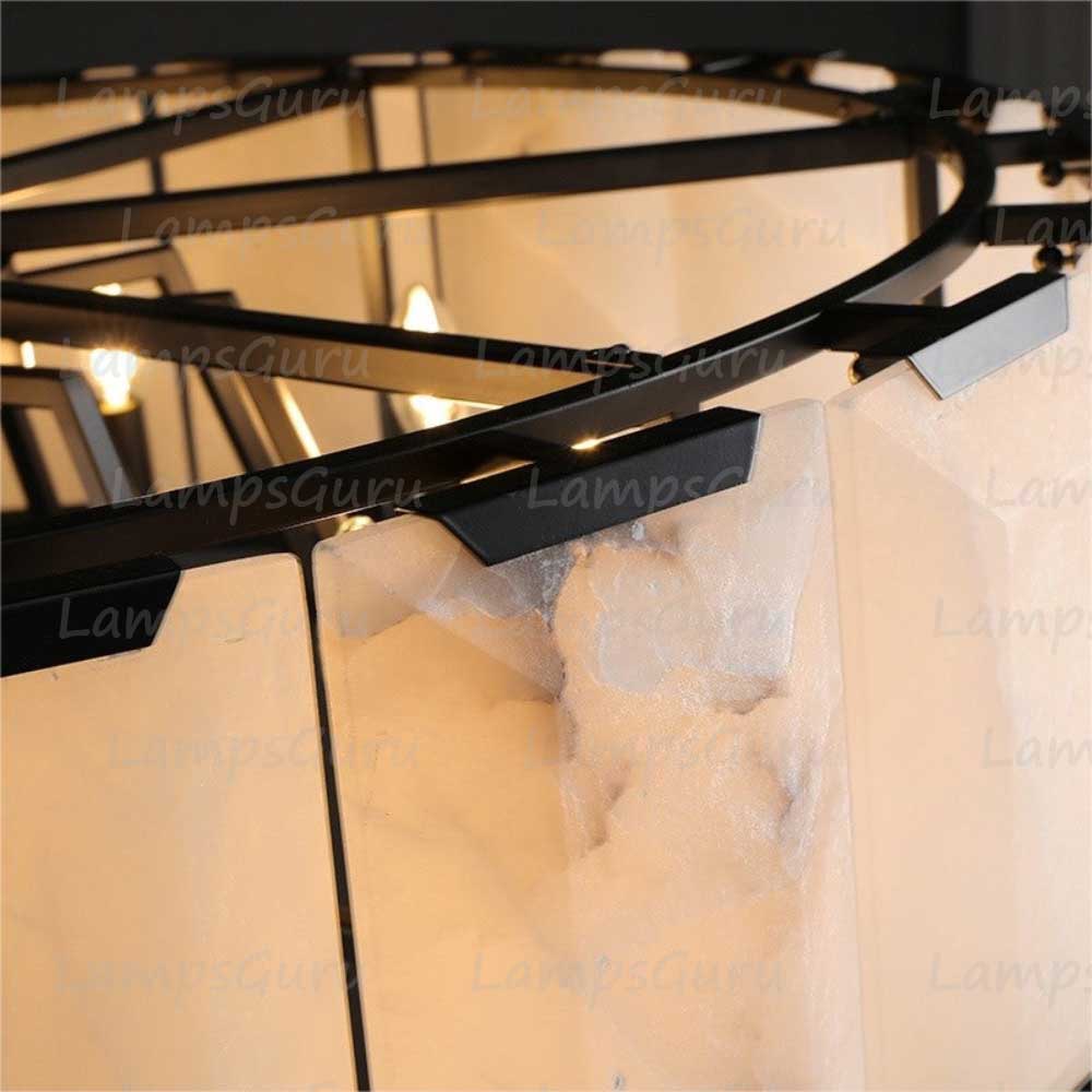 Harlowa Calcite Round Chandelier 43"