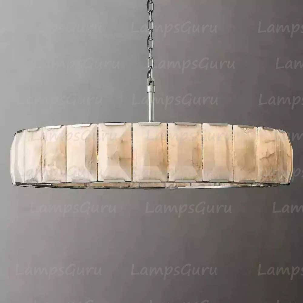 Harlowa Calcite Round Chandelier 60"