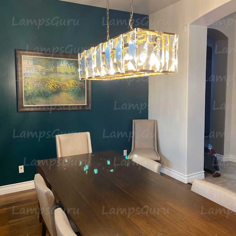 Harlowa Crystal Rectangular Chandelier 42"