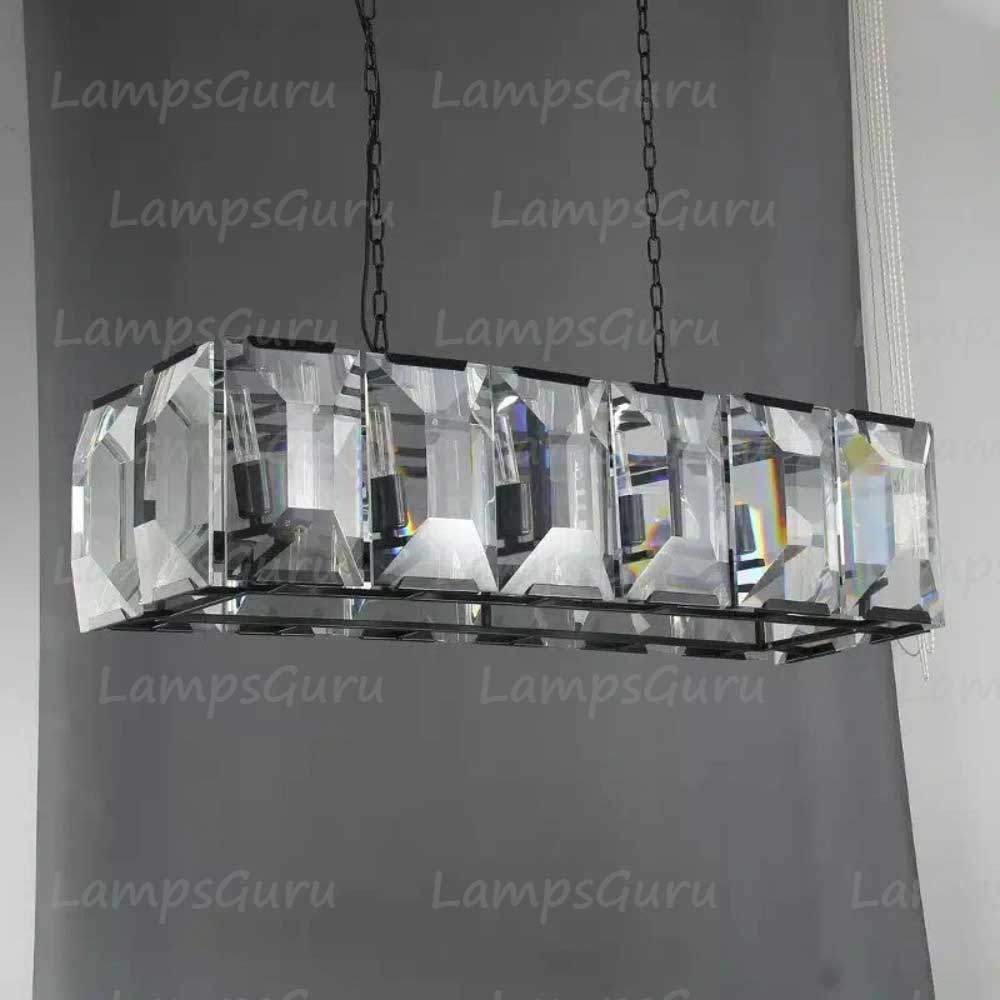 Harlowa Crystal Rectangular Chandelier 42"
