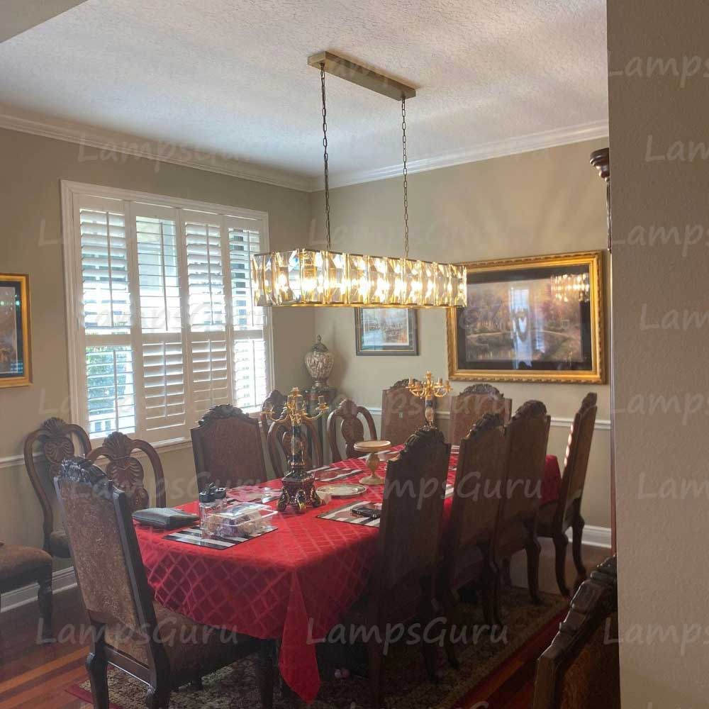 Harlowa Crystal Rectangular Chandelier 62"