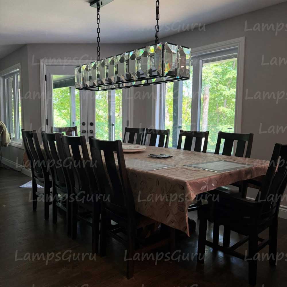 Harlowa Crystal Rectangular Chandelier 62"