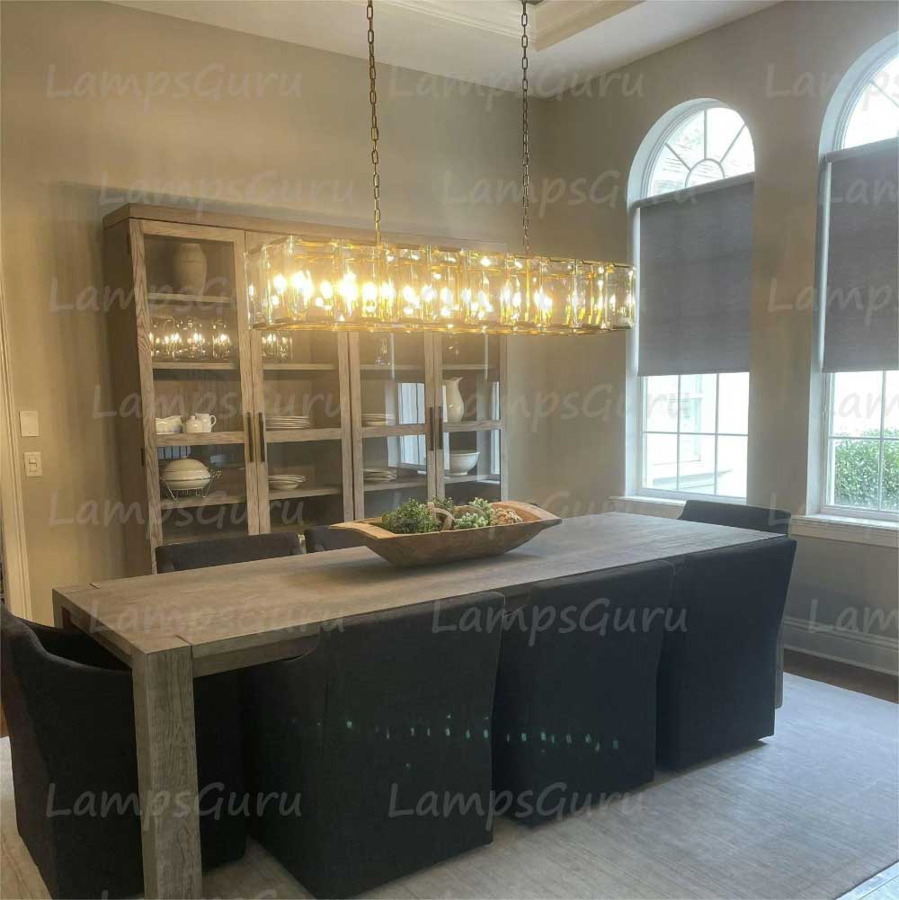 Harlowa Crystal Rectangular Chandelier 62"