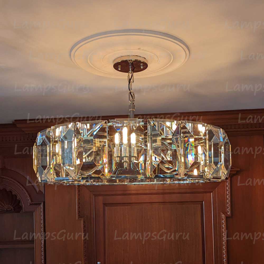 Harlowa Crystal Round Chandelier 43"