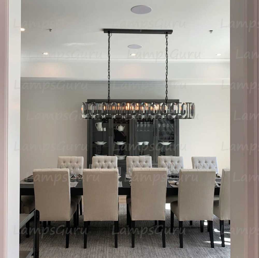 Harlowa Crystal Rectangular Chandelier 74"