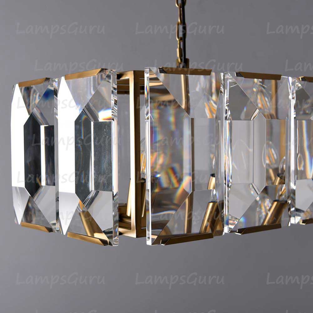 Harlowa Crystal Rectangular Chandelier 74"