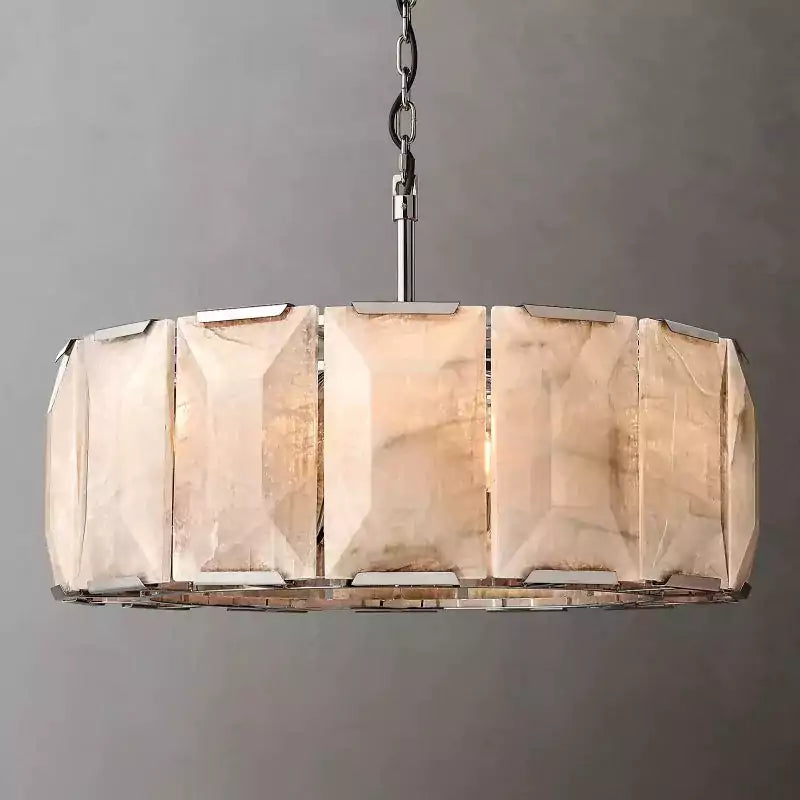 Harlowa Calcite Round Chandelier 31"