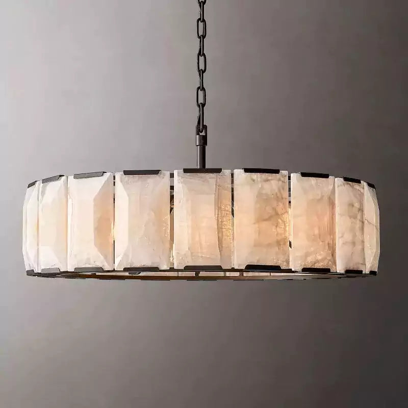 Harlowa Calcite Round Chandelier 43"