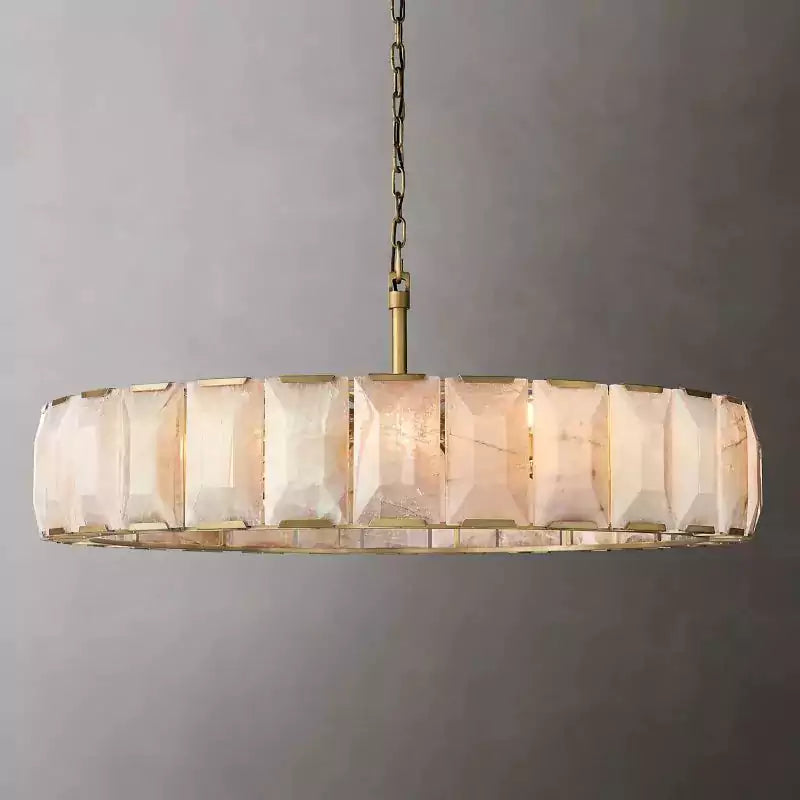 Harlowa Calcite Round Chandelier 60"