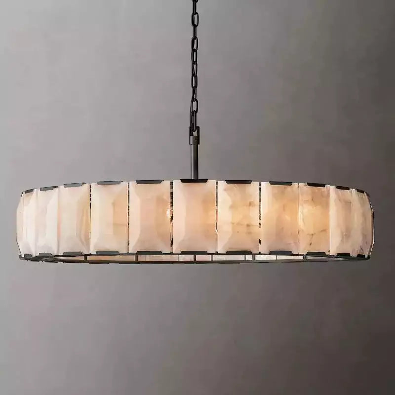 Harlowa Calcite Round Chandelier 60"