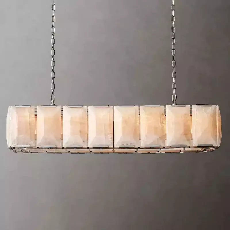 Harlowa Calcite Rectangular Chandelier 54"