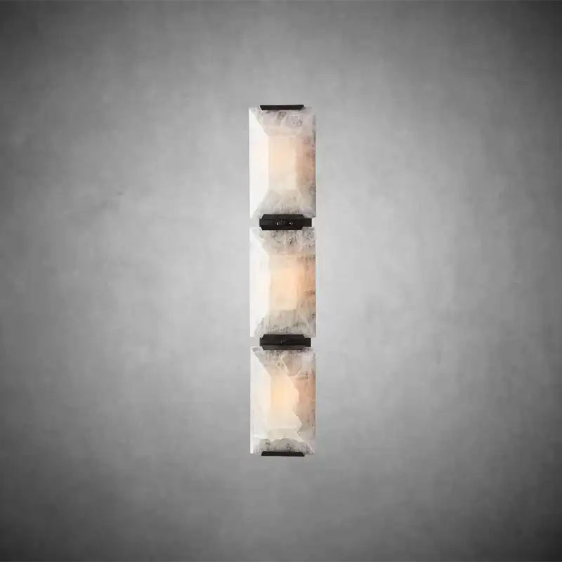 Harlowa Calcite Triple Sconce