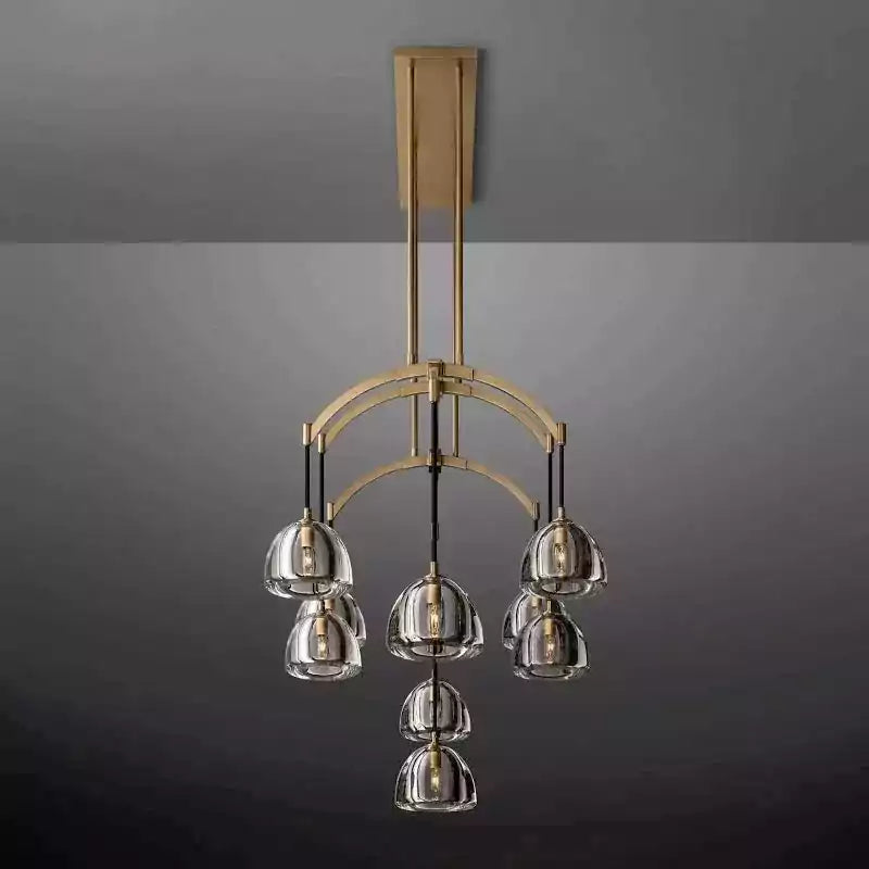 Hemispherey Linear Chandelier 54"
