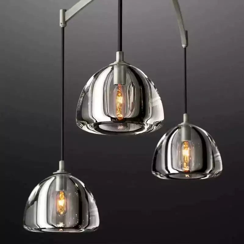 Hemispherey Linear Chandelier 54"