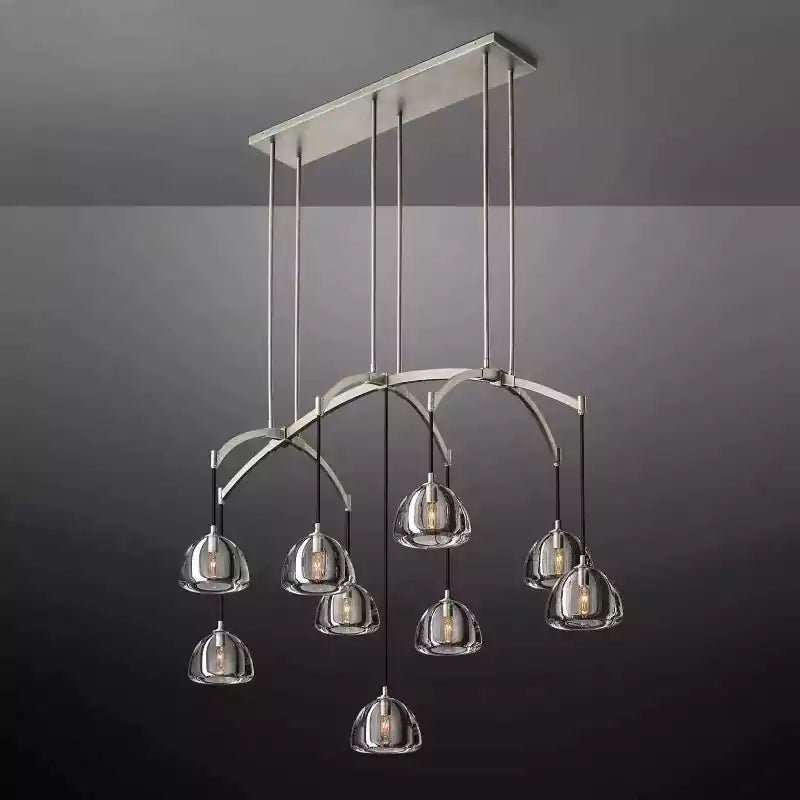 Hemispherey Linear Chandelier 54"