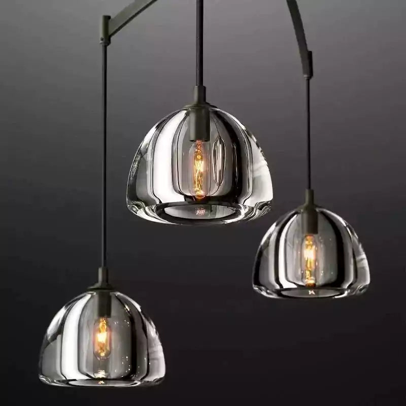 Hemispherey Linear Chandelier 54"