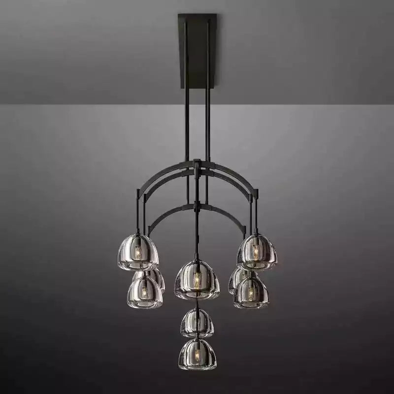Hemispherey Linear Chandelier 54"