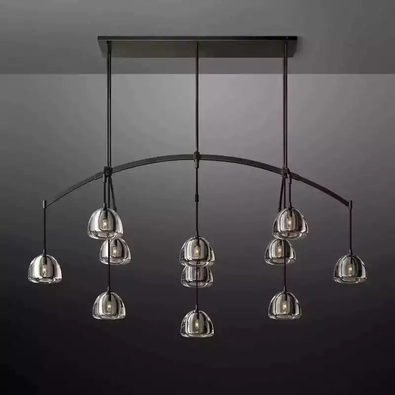 Hemispherey Linear Chandelier 72"