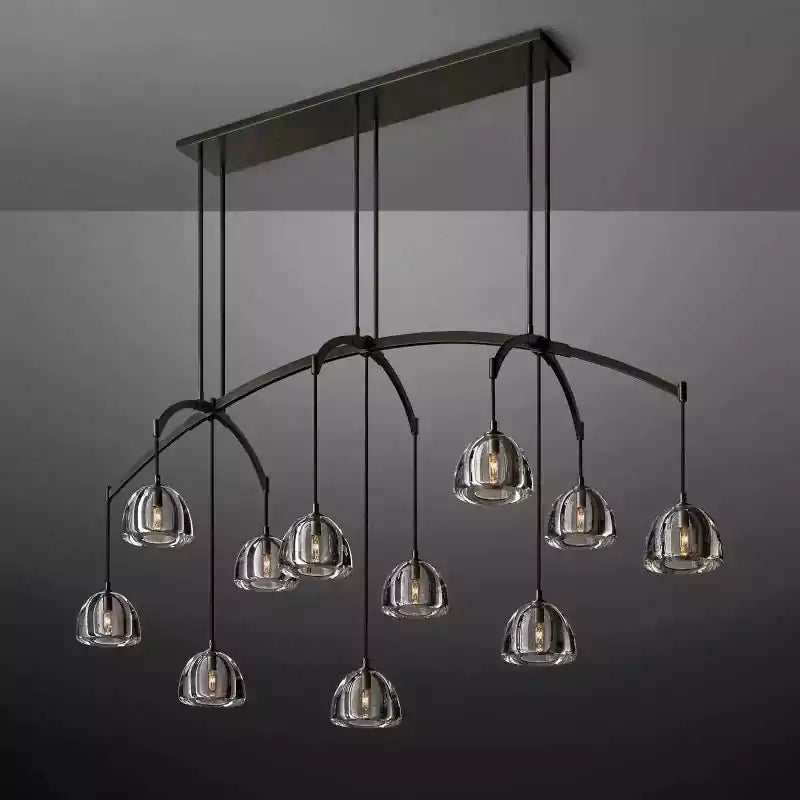 Hemispherey Linear Chandelier 72"