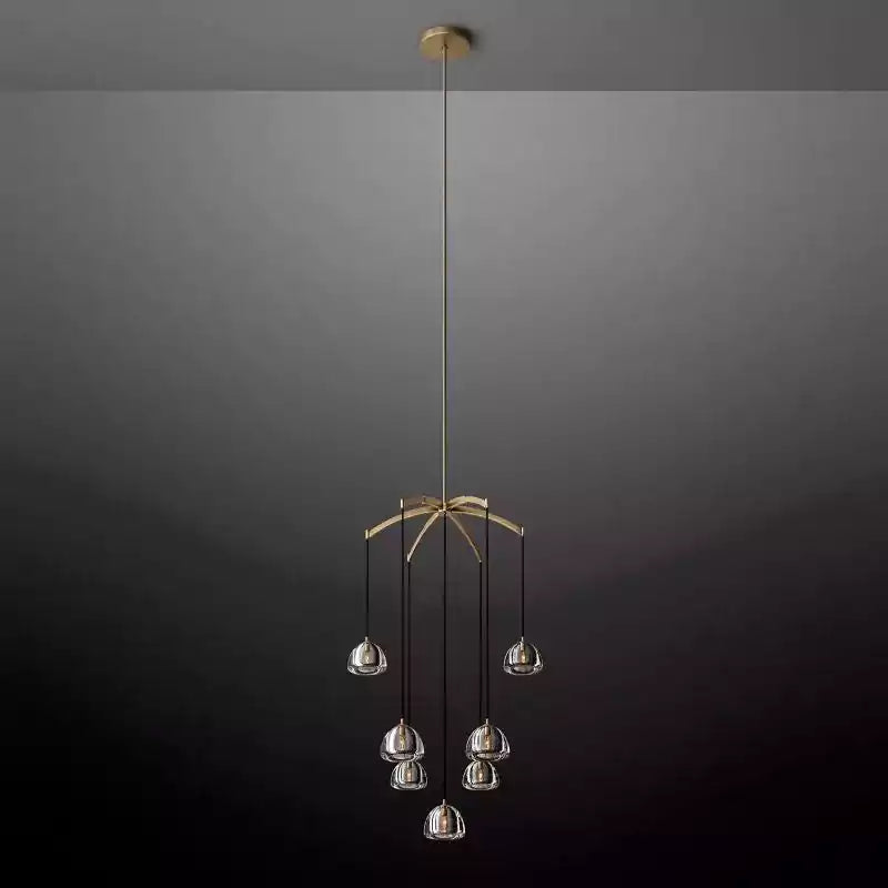 Hemispherey Round Chandelier 36"