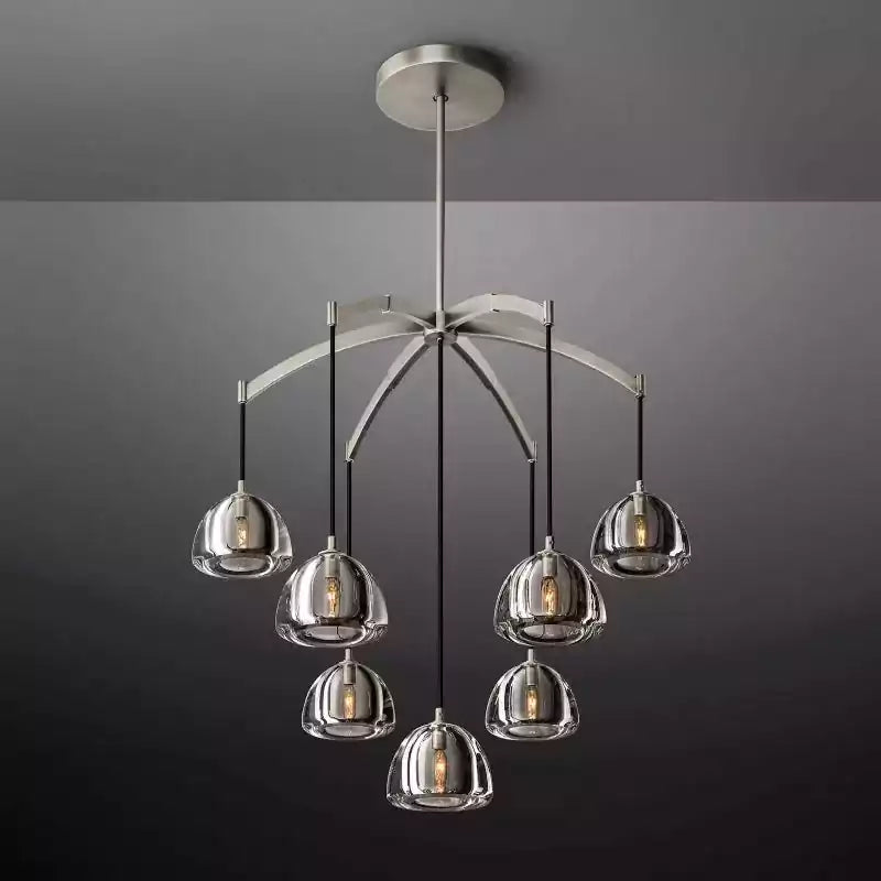 Hemispherey Round Chandelier 36"