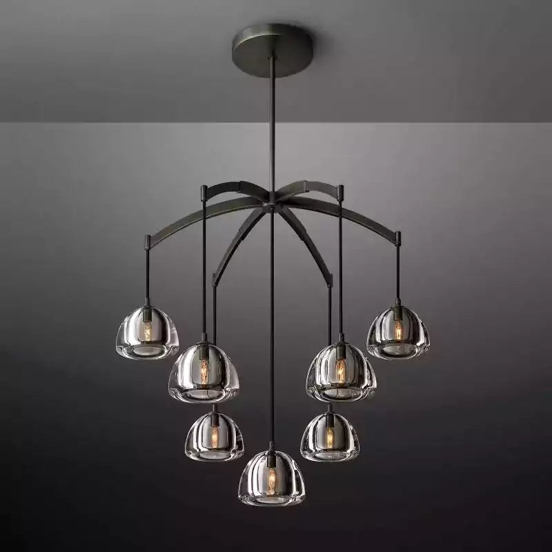 Hemispherey Round Chandelier 36"