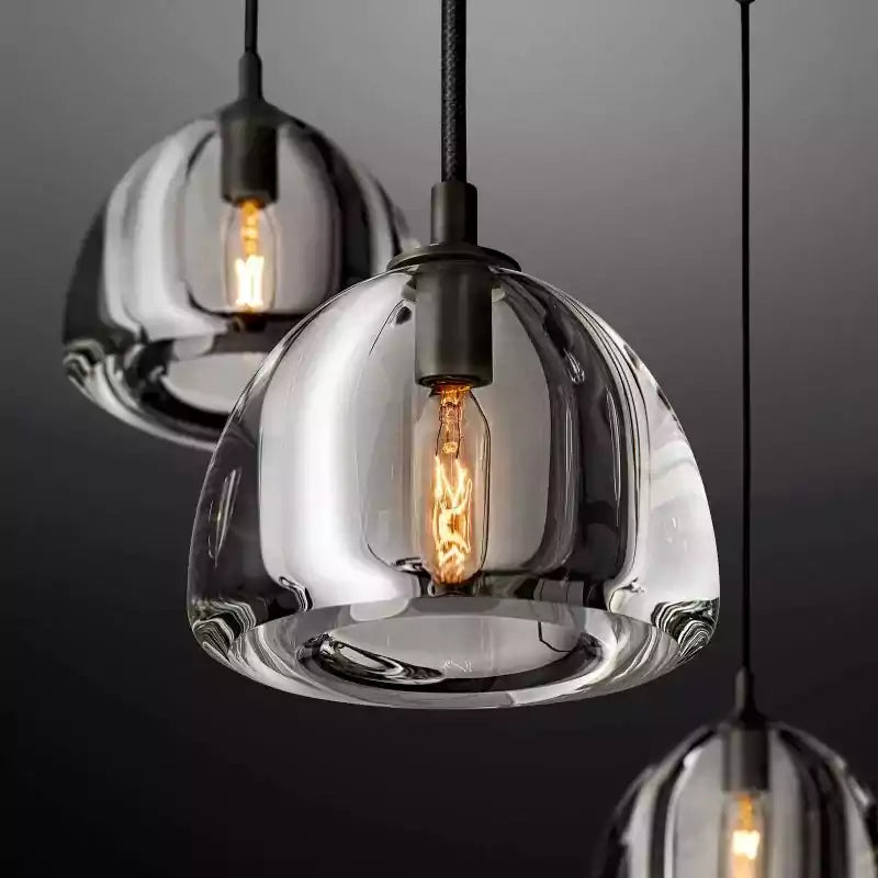 Hemispherey Round Chandelier 36"