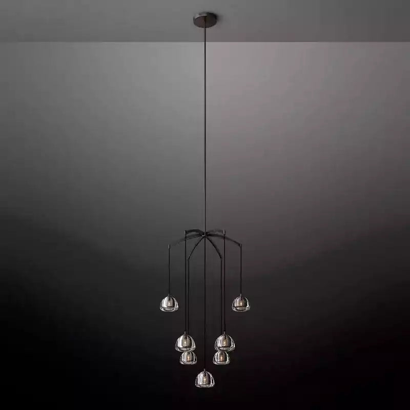 Hemispherey Round Chandelier 36"