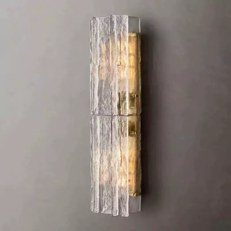 Latticey Clear Glass Wall Sconce 30