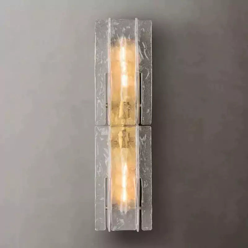 Latticey Clear Glass Wall Sconce 30