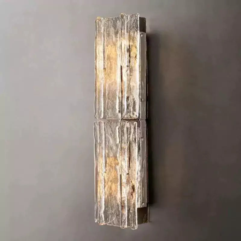 Latticey Clear Glass Wall Sconce 30