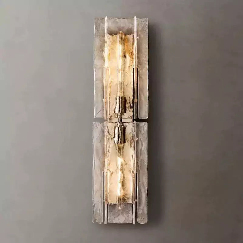 Latticey Clear Glass Wall Sconce 30